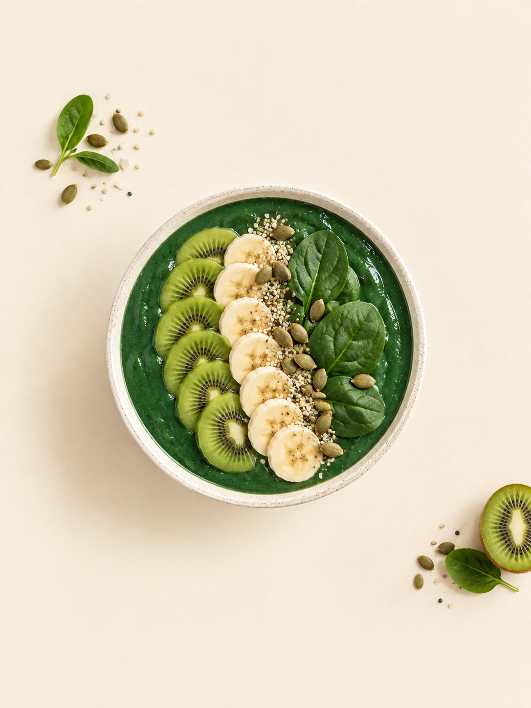Green Bowl illustration with granola.