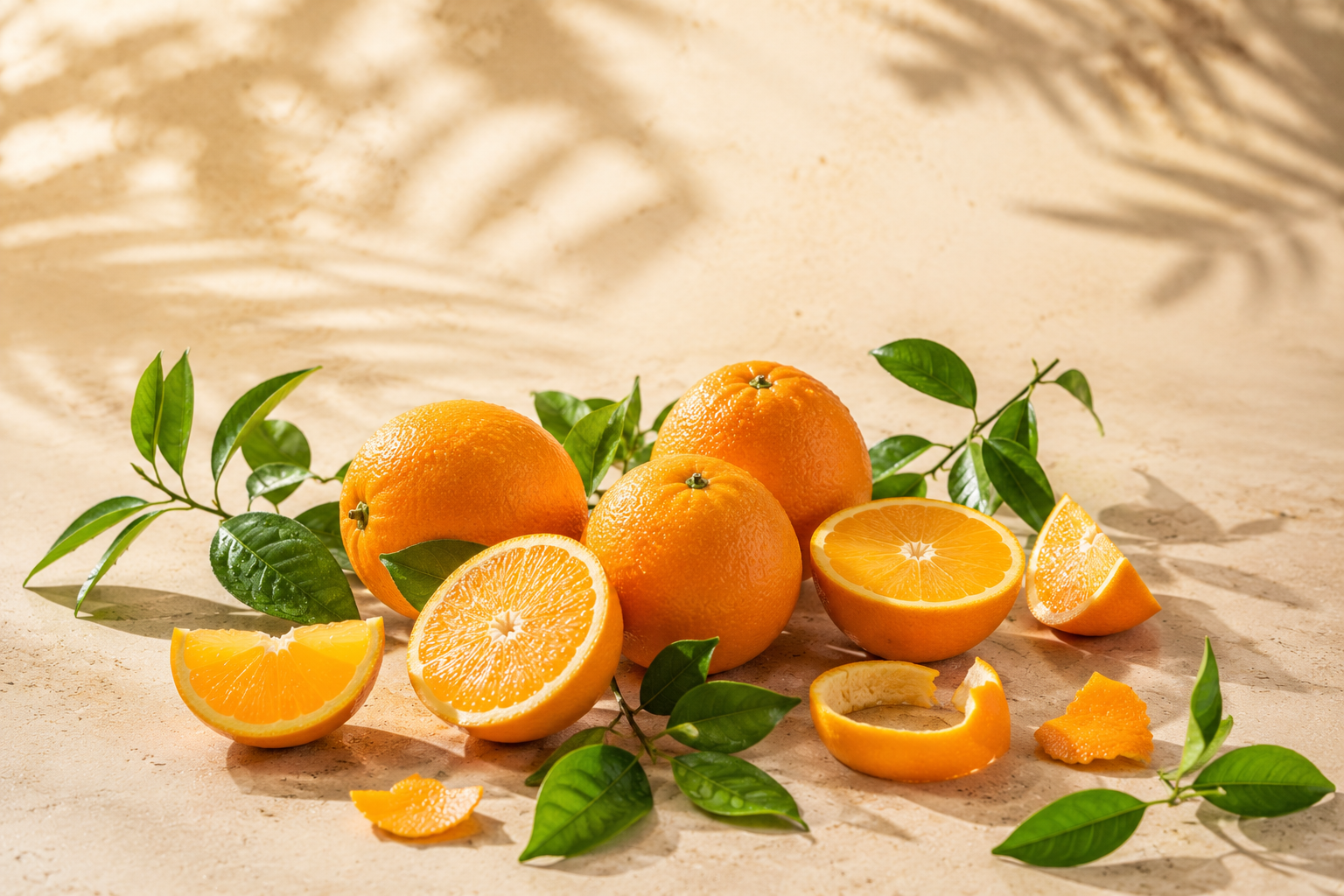 Illustration of fresh citrus fruit.